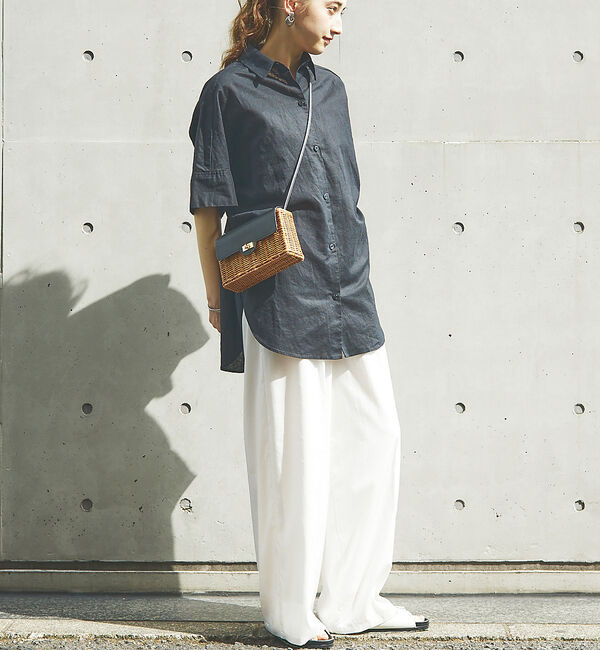 Rouge vif「麻混変形シャツ」|シャツ・ブラウス|