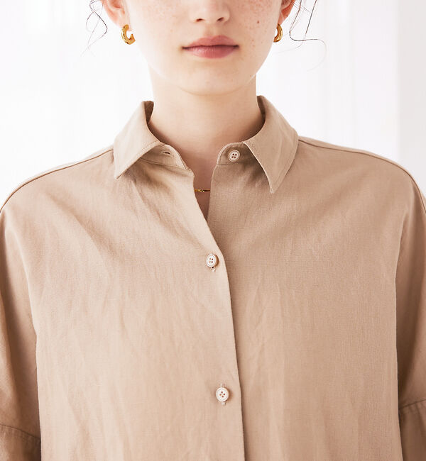 Rouge vif「麻混変形シャツ」|シャツ・ブラウス|