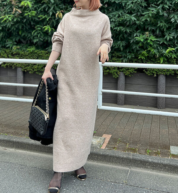 Rouge vif「MIX調ニットロングワンピース」|ワンピース|