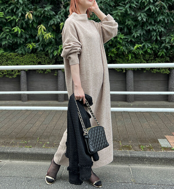 Rouge vif「MIX調ニットロングワンピース」|ワンピース|