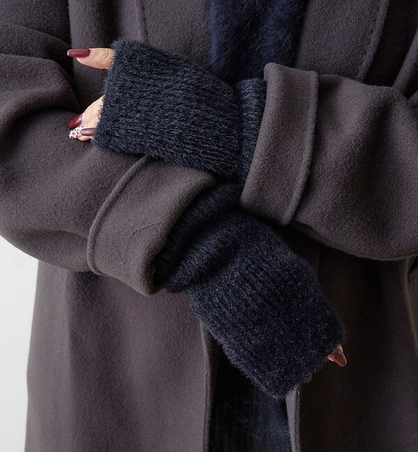 Rouge vif「【一部店舗限定】ラメニットアームウォーマー」|手袋|ブラック