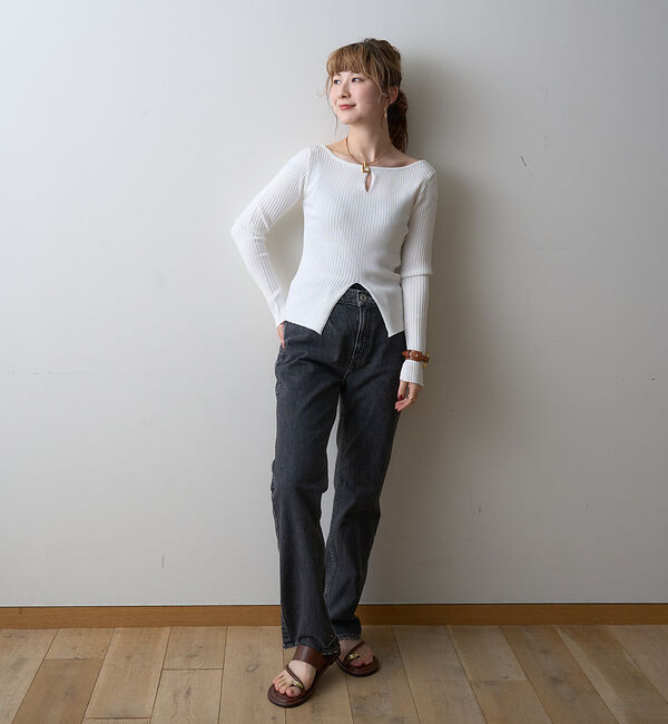 Rouge vif「【一部店舗限定】 カットアウトリブニット」|ニット・セーター|