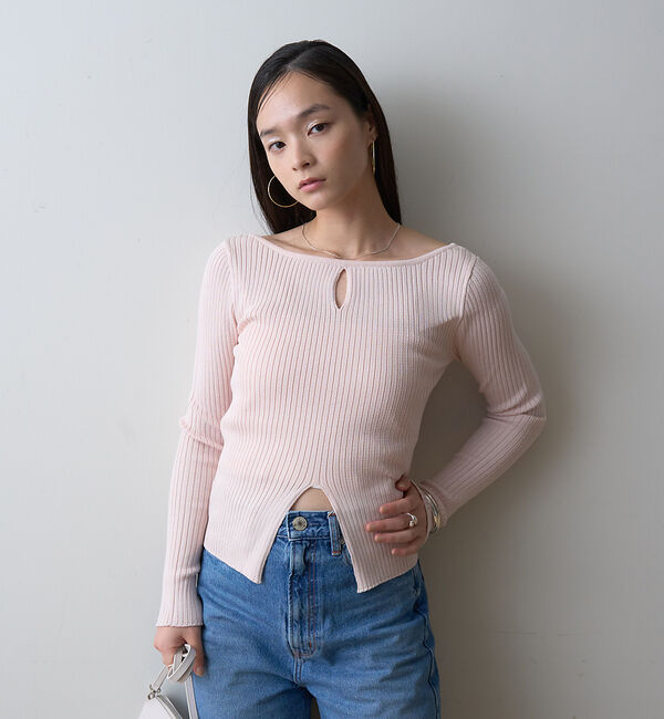 Rouge vif「【一部店舗限定】 カットアウトリブニット」|ニット・セーター|