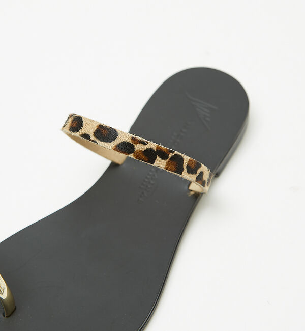 Rouge vif「【NICOLAS LAINAS/ニコラスライナス】レオパードトングサンダル」|サンダル|