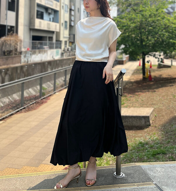 Rouge vif「【一部店舗限定】アシメドレープブラウス」|シャツ・ブラウス|