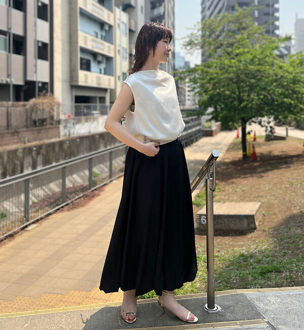 Rouge vif「【一部店舗限定】アシメドレープブラウス」|シャツ・ブラウス|