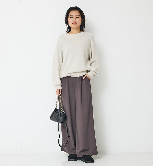 Rouge vif「【人気追加】ストレッチダンボールタックワイドパンツ」|その他|