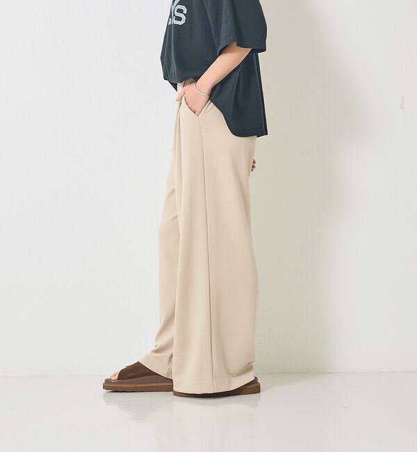 Rouge vif「【人気追加】ストレッチダンボールタックワイドパンツ」|その他|