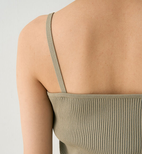 Rouge vif「【2点セット】ファーニットカーデ&times;リブニットキャミ アンサンブル」|カーディガン|