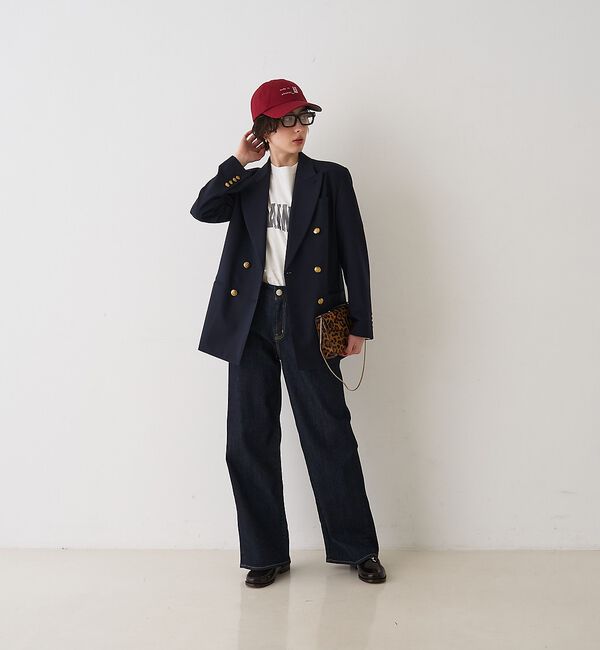 Rouge vif「メンズライクダブルジャケット」|テーラードジャケット|