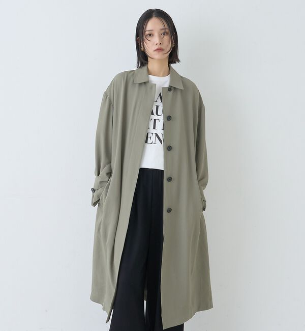 Rouge vif「【2サイズ展開】ステンカラーロングコート」|ステンカラーコート|