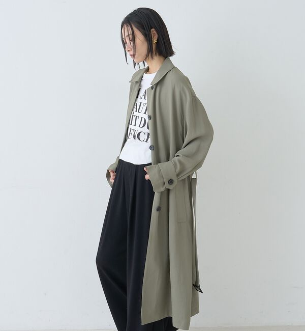 Rouge vif「【2サイズ展開】ステンカラーロングコート」|ステンカラーコート|