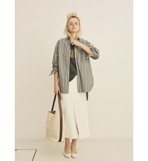 Rouge vif「【セットアップ対応】ミラノリブニットスリットラップスカート」|スカート|