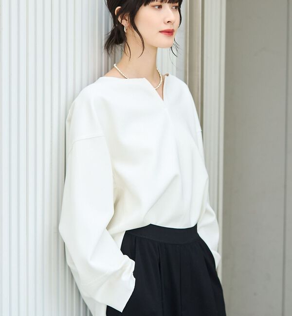 Rouge vif「ダブルフェイスプルオーバーブラウス」|シャツ・ブラウス|