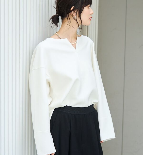 Rouge vif「ダブルフェイスプルオーバーブラウス」|シャツ・ブラウス|