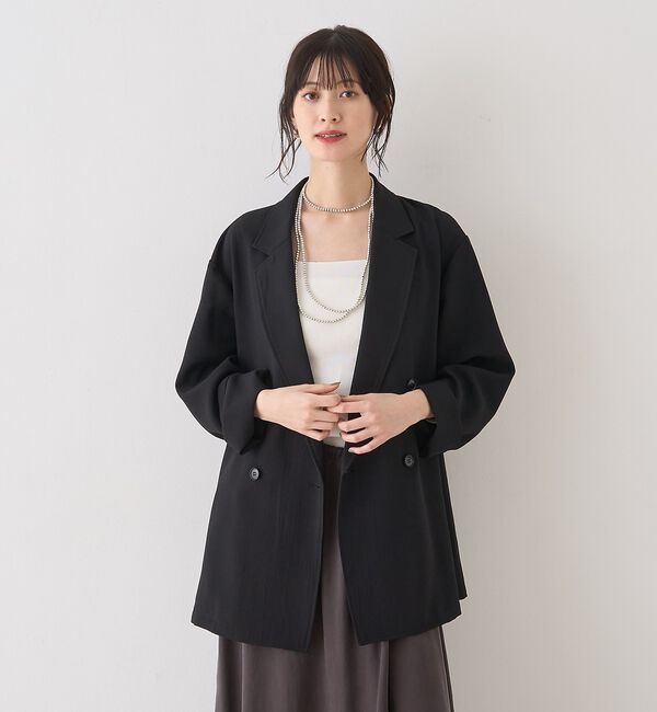 Rouge vif「バスケットメッシュダブルジャケット」|テーラードジャケット|