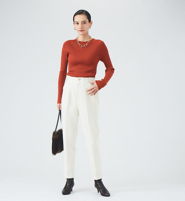 qualite「【新色登場】【セットアップ対応】ダブルクロスハイウエストテーパードパンツ」|その他|