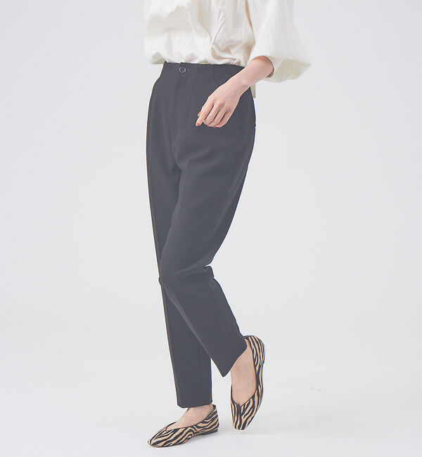 qualite「【新色登場】【セットアップ対応】ダブルクロスハイウエストテーパードパンツ」|その他|