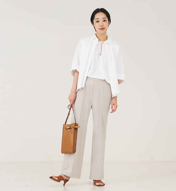 qualite「ストレッチセンタープレスフレアパンツ」|その他|