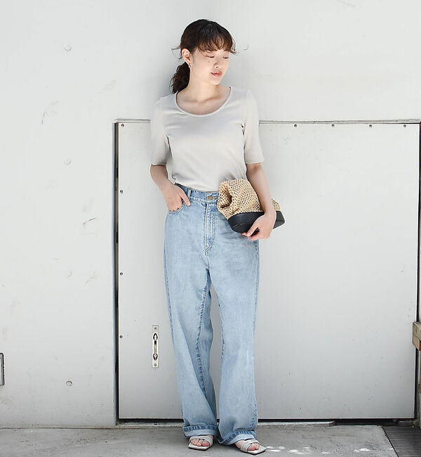 qualite「ランダムテレコTシャツ」|Tシャツ・カットソー|