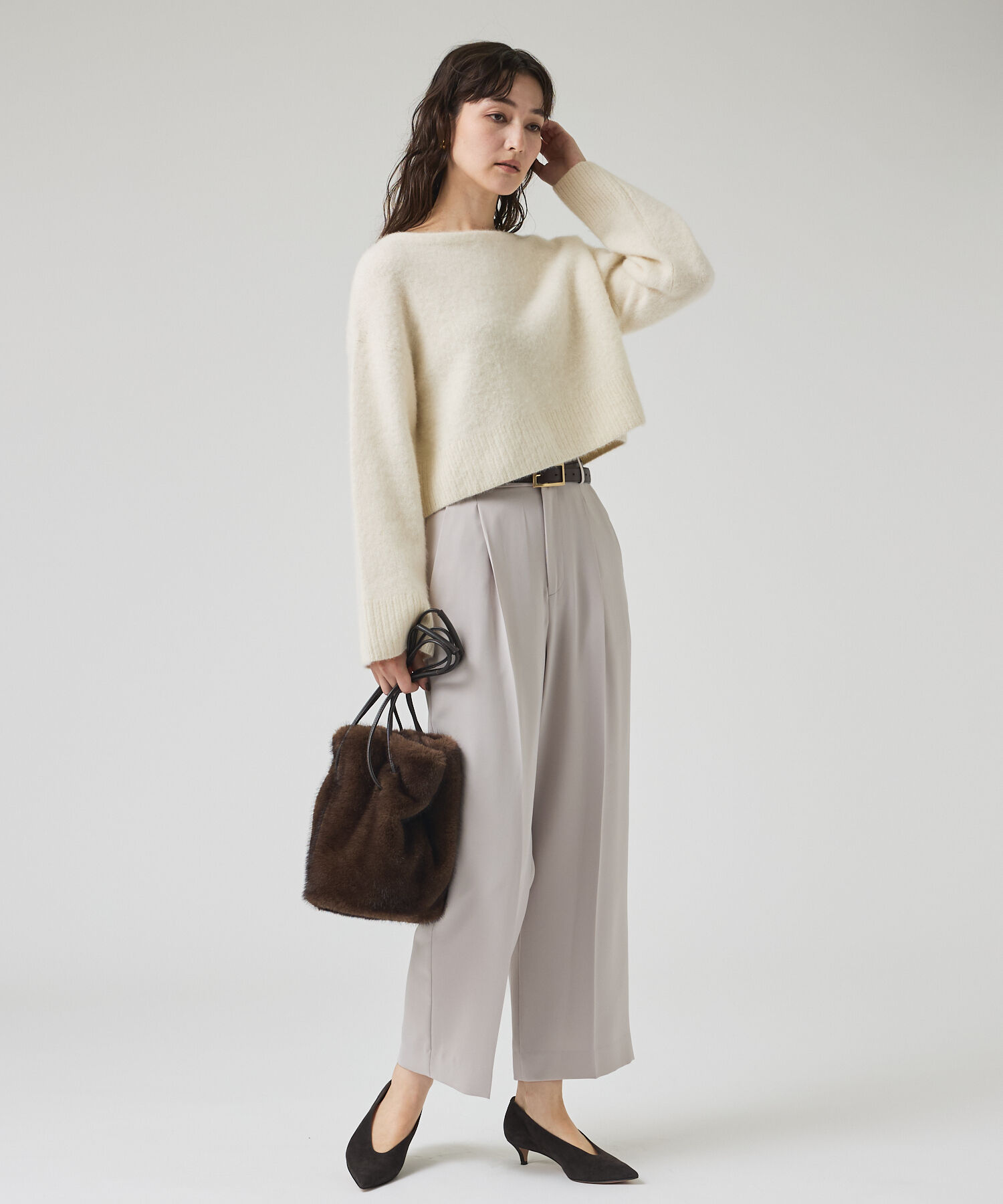 qualite「マットサテンストレートパンツ」|その他|