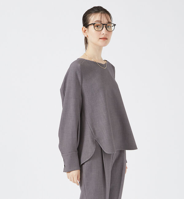 qualite「【セットアップ対応】ダブルクロスブラウス」|シャツ・ブラウス|