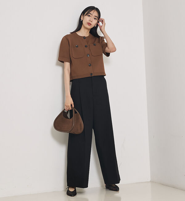 qualite「ショートスリーブカーデ」|カーディガン|