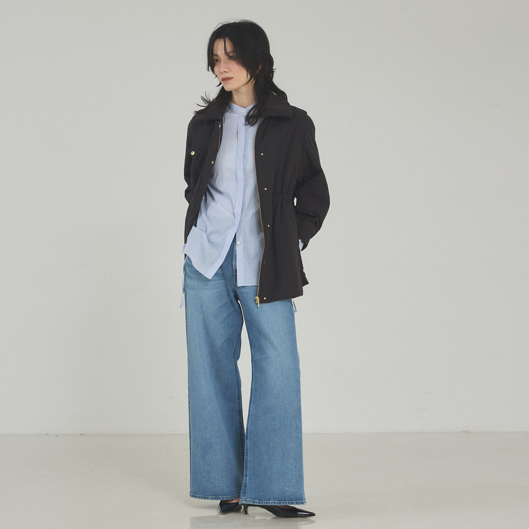 qualite「【軽やかでほどよい暖かさ】ピーチパデッドブルゾン」|ブルゾン・スタジャン|