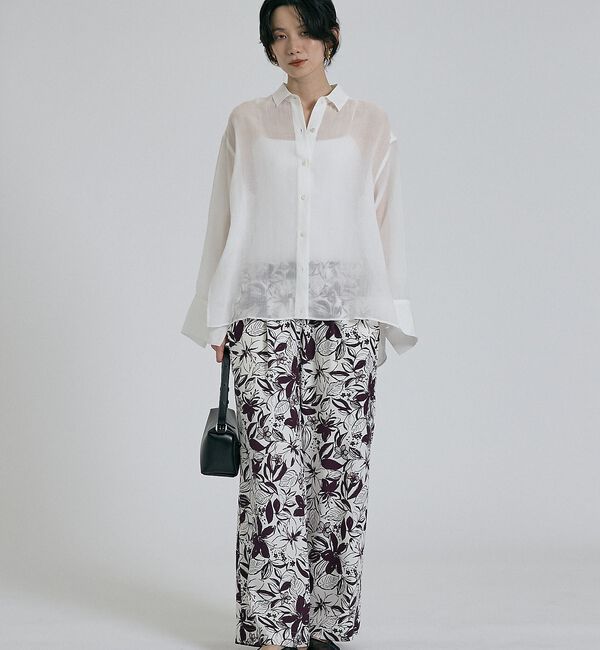 qualite「【大人のための柄パンツ】ボタニカルプリントパンツ」|その他|