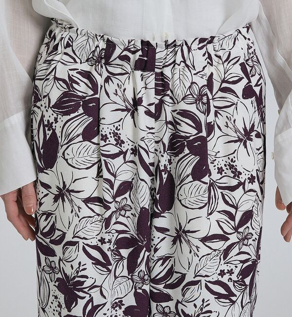 qualite「【大人のための柄パンツ】ボタニカルプリントパンツ」|その他|