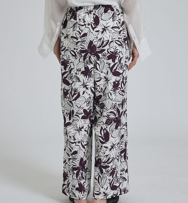 qualite「【大人のための柄パンツ】ボタニカルプリントパンツ」|その他|