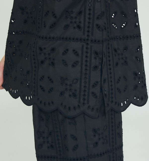 qualite「【セットアップ対応】エンブロイダリーノースリーブブラウス【予約】」|キャミソール|