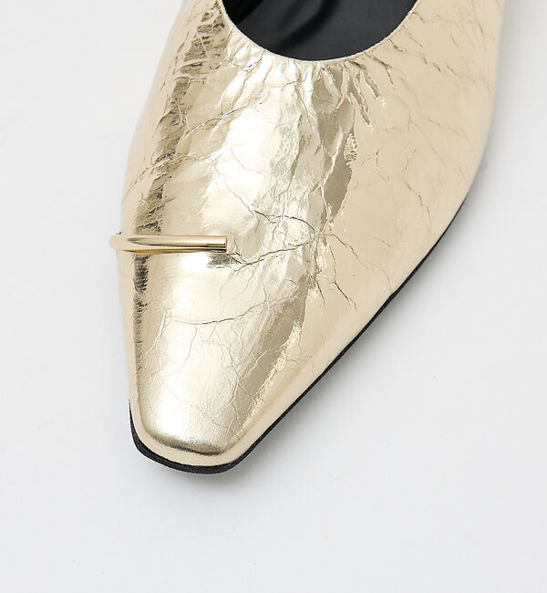 AU BANNISTER「メタルモチーフ フラットパンプス」|パンプス|