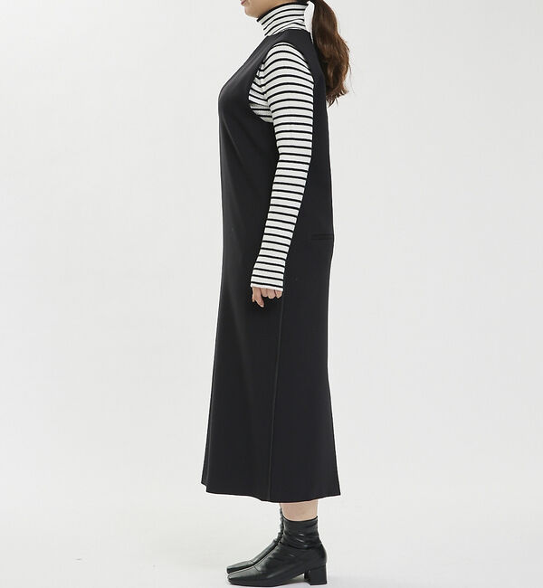 abahouse mavie「【大人のいちまんワンピ】ダブルクロスジャンパーワンピ」|ジャンパースカート|