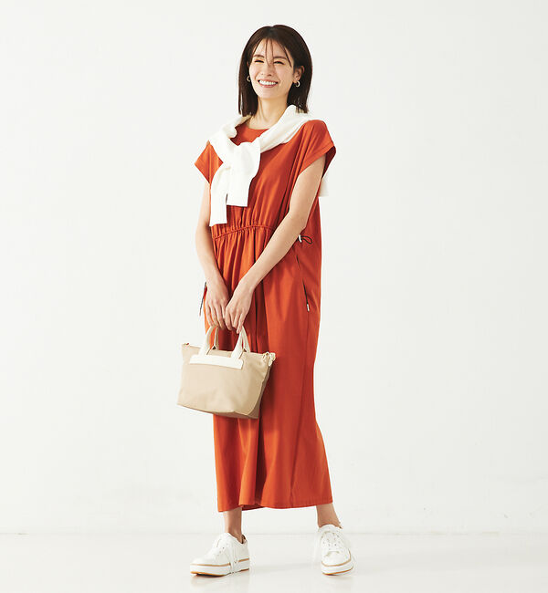 abahouse mavie「【大人のいちまんワンピ/接触冷感】シルケットドロストワンピース」|ワンピース|