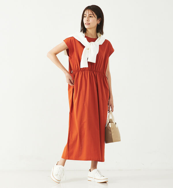 abahouse mavie「【大人のいちまんワンピ/接触冷感】シルケットドロストワンピース」|ワンピース|