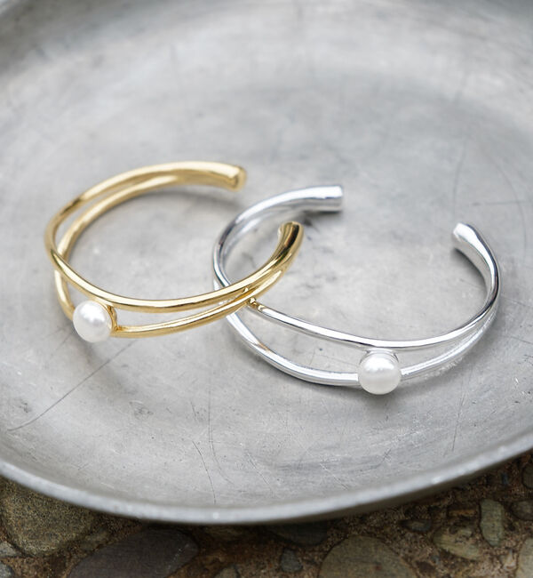 abahouse mavie「【NOVA】サージカルステンレス淡水パールバングル」|ブレスレット・バングル|