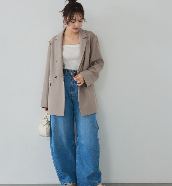 abahouse mavie「【GISELe 4月号掲載】ウォッシュドバレルジーンズ」|デニム|