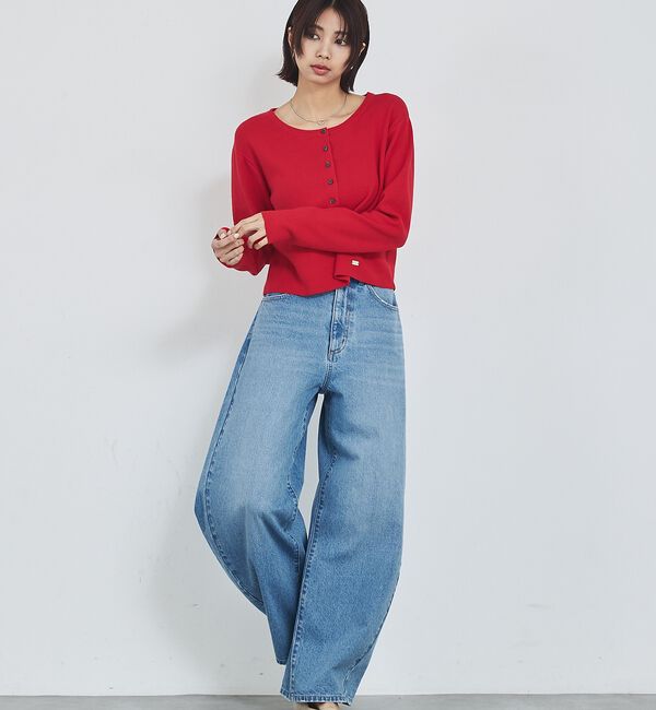 abahouse mavie「【GISELe 4月号掲載】ウォッシュドバレルジーンズ」|デニム|