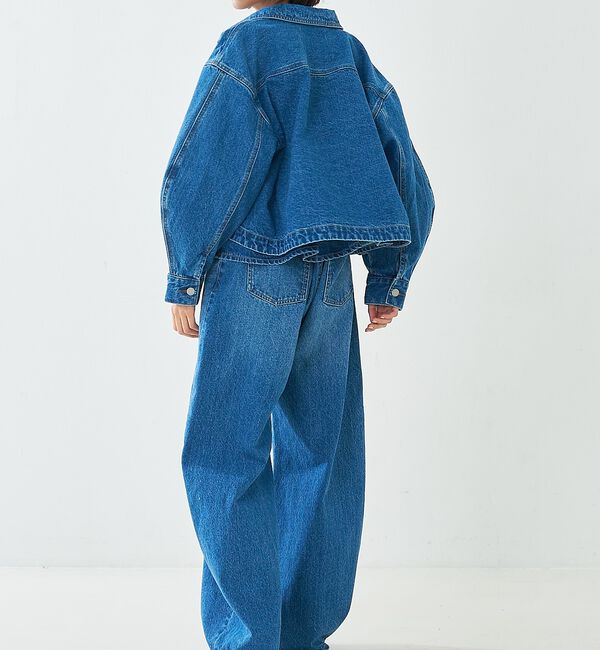 abahouse mavie「【オリジナル】デニムショートジャケット/バルーン袖/長袖/羽織/春服」|その他|