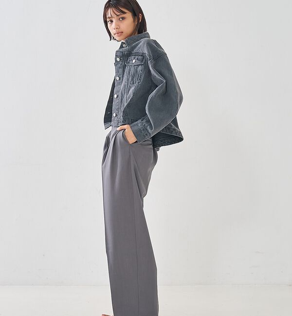 abahouse mavie「【オリジナル】デニムショートジャケット/バルーン袖/長袖/羽織/春服」|その他|