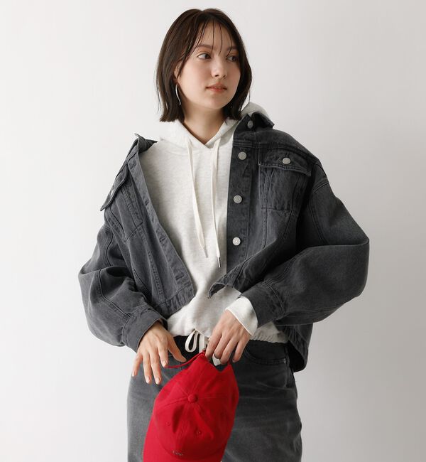 abahouse mavie「【オリジナル】デニムショートジャケット/バルーン袖/長袖/羽織/春服」|その他|