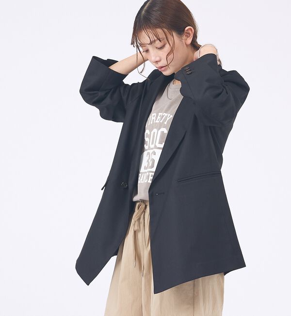 abahouse mavie「【セットアップ対応】ライトメランジダブルジャケット/長袖/シーズンレス」|その他|