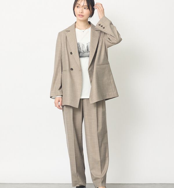 abahouse mavie「【セットアップ対応】ライトメランジダブルジャケット/長袖/シーズンレス」|その他|