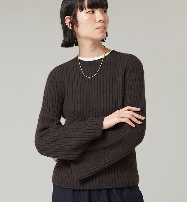 The Store by C' 「【COCUCA】エアストレッチプルオーバー」|ニット・セーター|チョコ