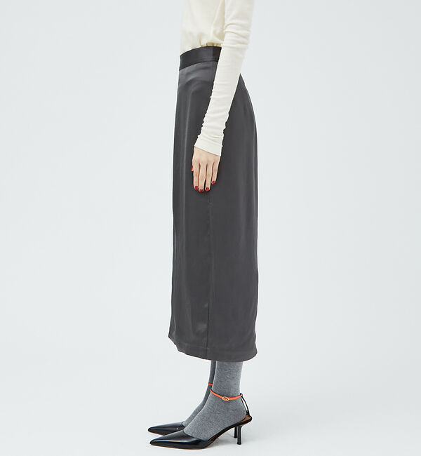 The Store by C' 「【TOTEME】フロントスリットサテンミディスカート」|スカート|