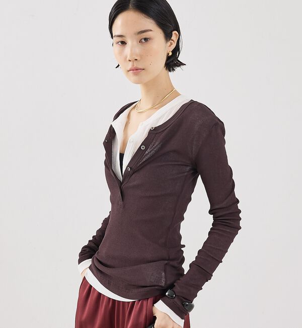 The Store by C' 「【COCUCA】ヘンリーリブプルオーバー」|Tシャツ・カットソー|