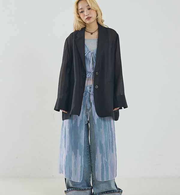 NOMINE「バックスリット シルキー シアー ジャケット」|その他|