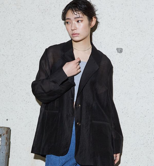 NOMINE「バックスリット シルキー シアー ジャケット」|その他|