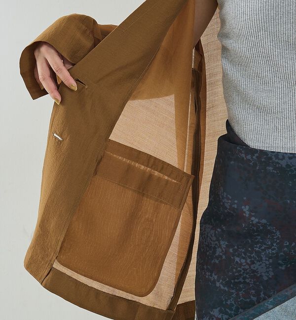 NOMINE「バックスリット シルキー シアー ジャケット」|その他|